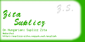 zita suplicz business card
